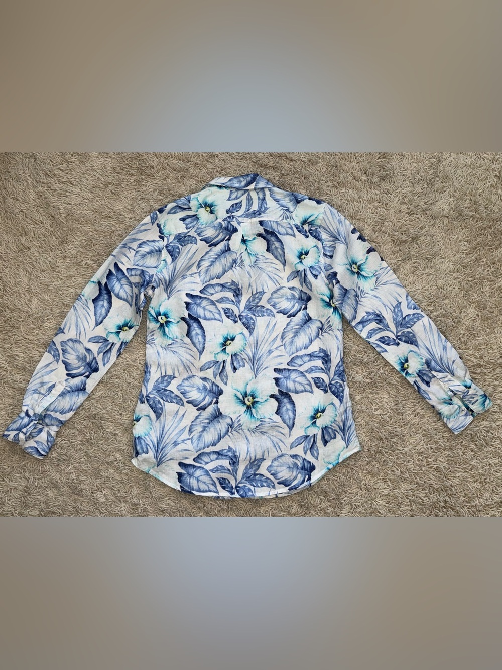 Tommy Bahama Blue Floral Long-Sleeve Shirt - Picture 3 of 4